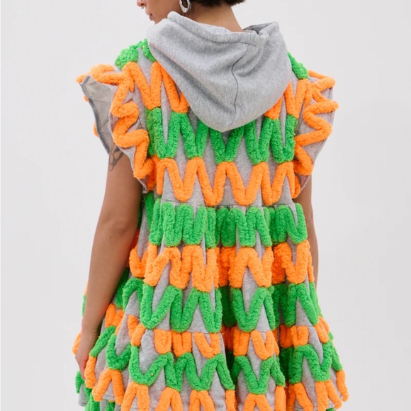 AKIRA Green and Orange Mini Dress - Picture 7 of 8